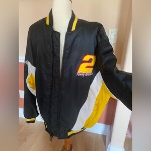 Vintage Nutmeg Rusty Wallace #2 Jacket Mens M Black Official NASCAR Racing